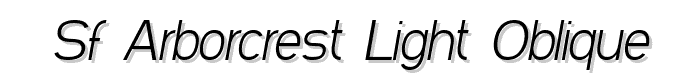 SF Arborcrest Light Oblique font